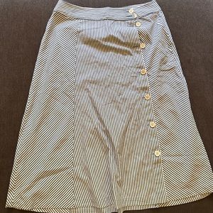 Jcrew striped A-line skirt, size 8
